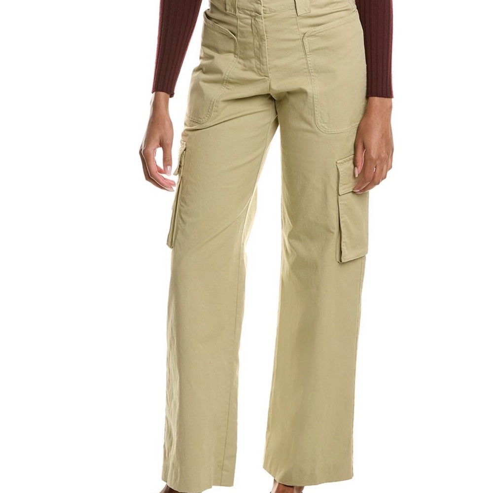 ba&sh Khaki Wide Leg Cargo Pants